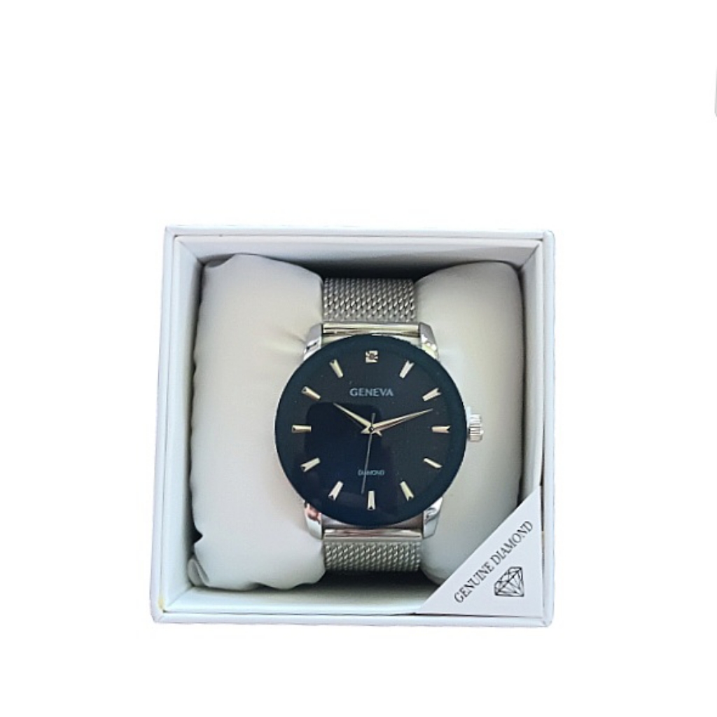 Geneva Mens Diamond Wrist Watch